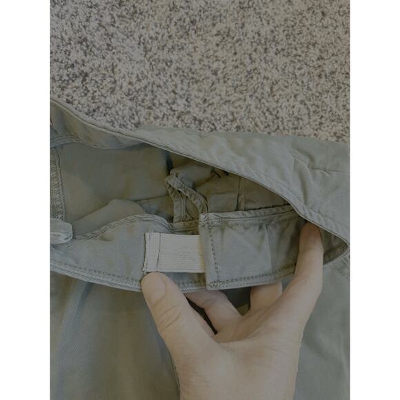 Coldwater Creek Size 18 Green Chino Pants Hidden Stretch Waist Embroidered - Picture 4 of 9